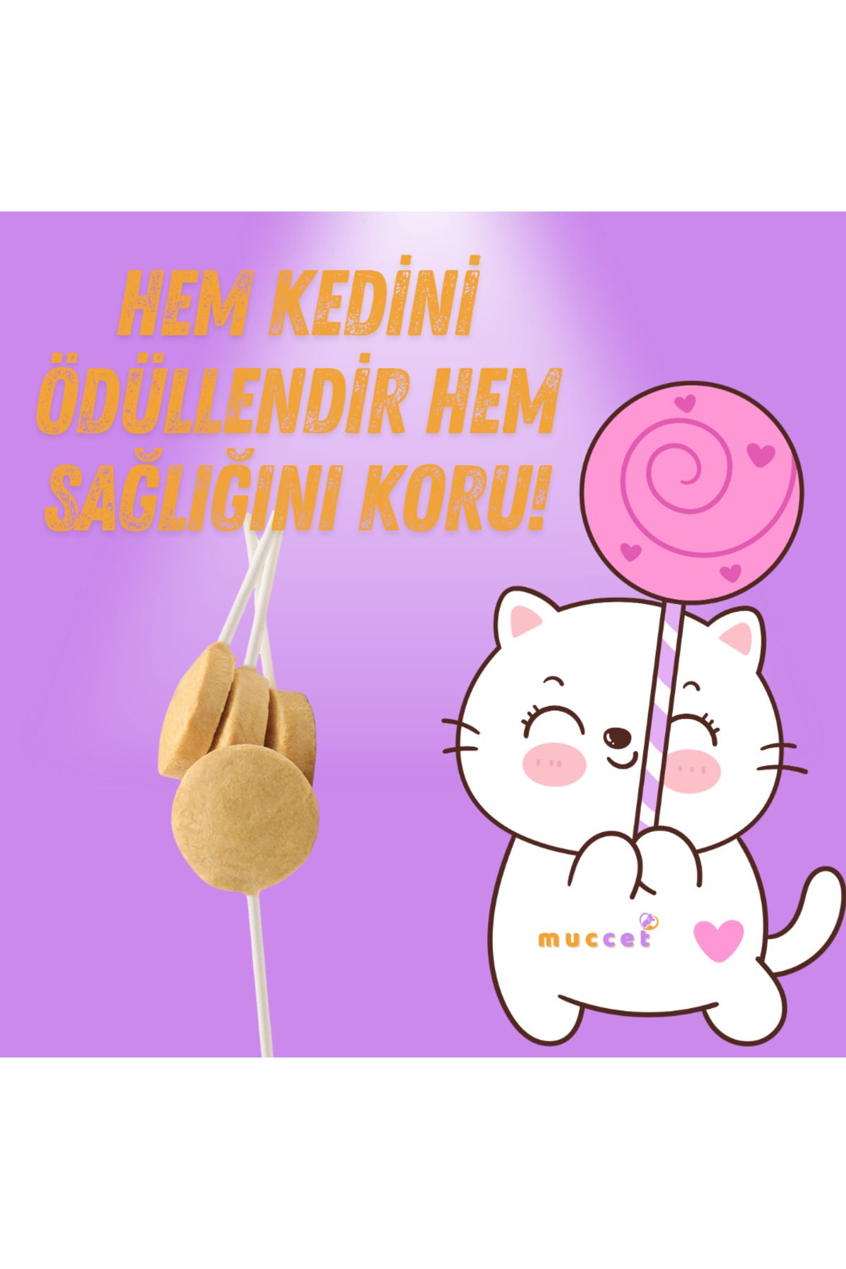 Genel Markalar Muccet 15'li Kutu Kedi Lolipopu Malt Destekli Kedi Ödülü - Görsel 3