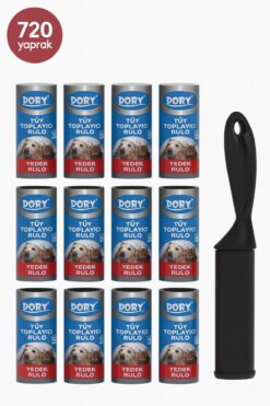 Dory Tüy Toplayıcı Aparat + 12 Adet Yedek Rulo (60 YAPRAK)