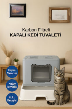 Yıldızhane XXL Çift Filtreli Çekmeceli Katlanabilir Kedi Tuvaleti