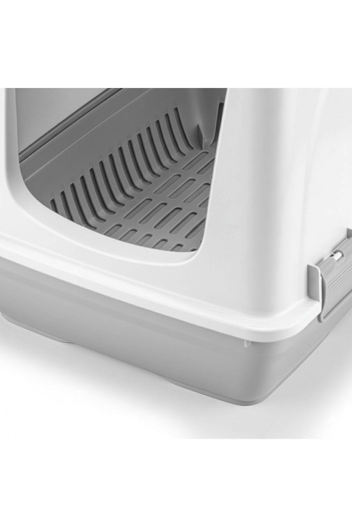 Petozi Elekli Kapalı Kedi Tuvaleti Xl Boy 40x37,5x50 Cm ( Kürek Hediyeli) - Görsel 2