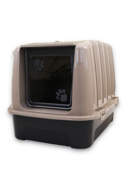 Kurtbay Şekil Lüks Kapalı Kedi Tuvaleti, Filtreli ve Kürek Hediyeli, 52x37,5x39 cm - VN11003