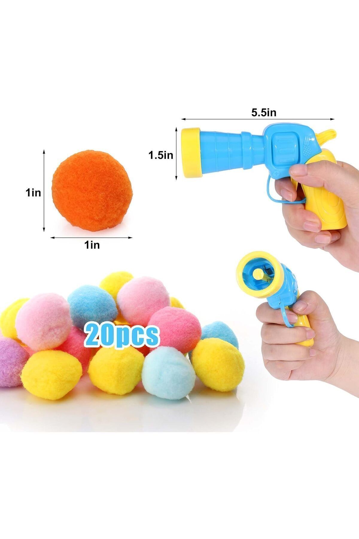 Busstier İnteraktif Kedi Oyun Tabancası - Peluş Toplarla Eğlenceli Oyun Zamanı + Ekstra Peluş Toplar - Görsel 2