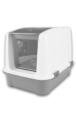 Kurtbay Şekil Lüks Kapalı Kedi Tuvaleti, Filtreli ve Kürek Hediyeli, 52x37,5x39 cm - VN11003