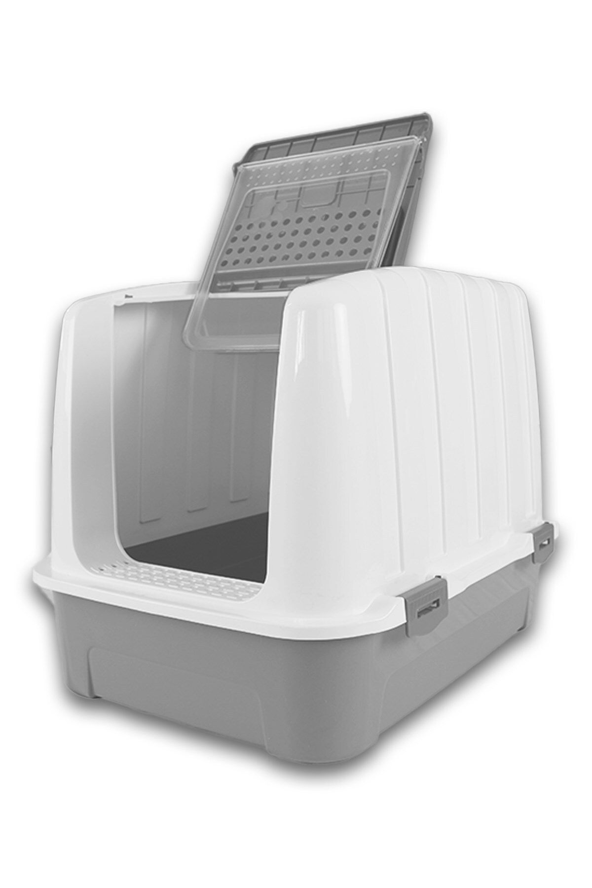 Kurtbay Şekil Lüks Kapalı Kedi Tuvaleti, Filtreli ve Kürek Hediyeli, 52x37,5x39 cm - VN11003 - Görsel 3