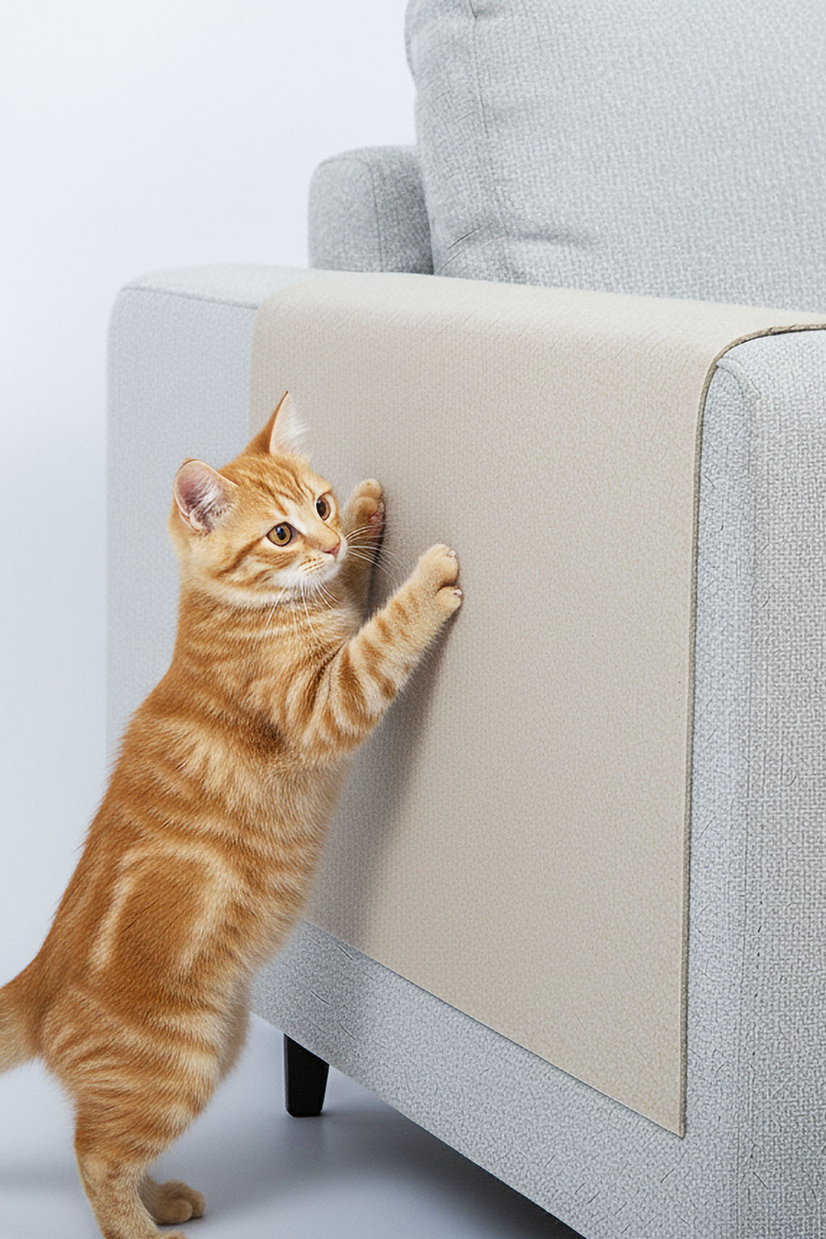 Arnee Keçe Kedi Koltuk Tırmalama Koruyucu 40x50CM Bej Yapışkanlı Mobilya Tırmalama Önleyici Koruma Halısı - Görsel 2