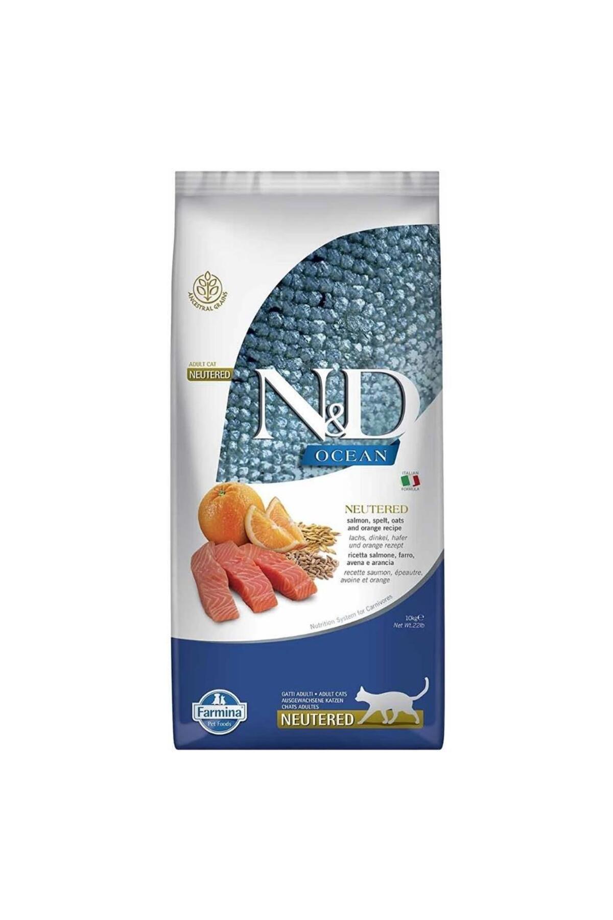 N&D Düşük Tahıllı Somonlu Kısırlaştırılmış Kedi Maması 10 kg