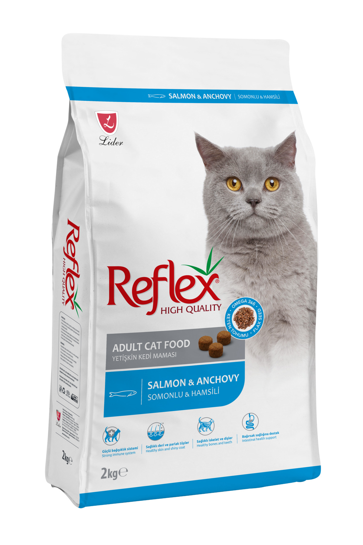 Reflex Somonlu ve Hamsili Yetişkin Kedi Maması 2 kg