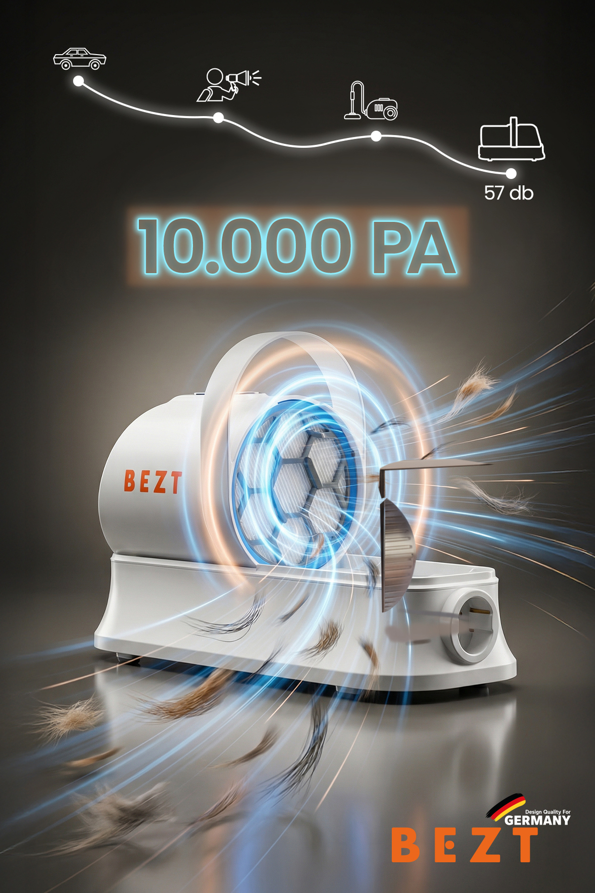 Bezt Pet Trim Sessiz Kedi Köpek Bakım Seti Tıraş Makinesi Vakumlu - Görsel 2