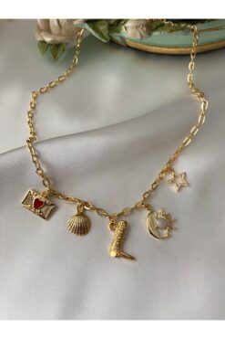 Asia by Leuvoié Asia By Leuvoie Altın Kaplama Sembol Charm Kolye