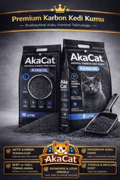 AKACAT Aktif Karbonlu Süper Tozsuz Topaklanan %100 Premium 8 Lt