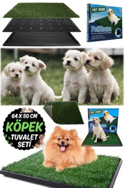 Munico Konforlu ve Hijyenik: Yıkanabilir Büyük Boy Köpek Tuvaleti Pratik Temizlik: Köpek Çim Pedi 64x50 cm