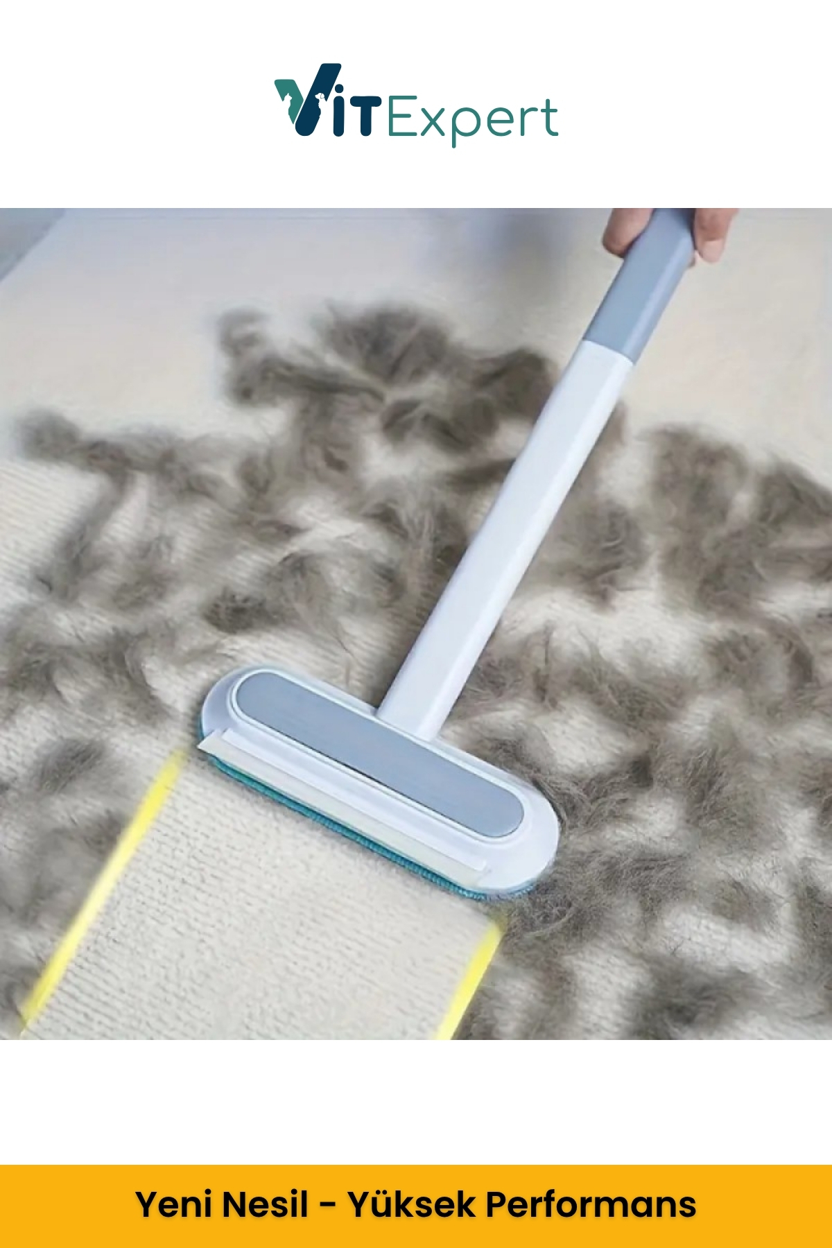Vitexpert Yeni Nesil Çok Fonksiyonlu Kedi Köpek Tüyü Toplayıcı Koltuk Halı Kıl Tüy Alma & Temizleme Fırçası - Görsel 2