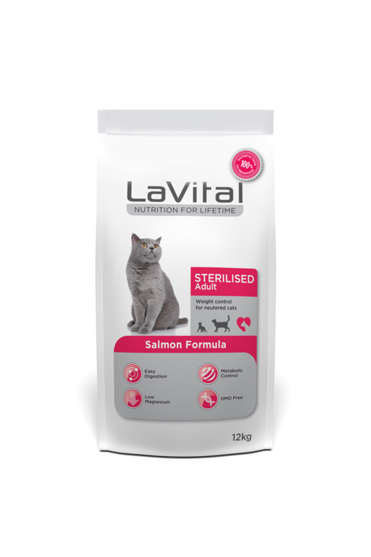 LaVital Kısırlaştırılmış Kuru Kedi Maması (Sterilised Adult) Somonlu 12 KG