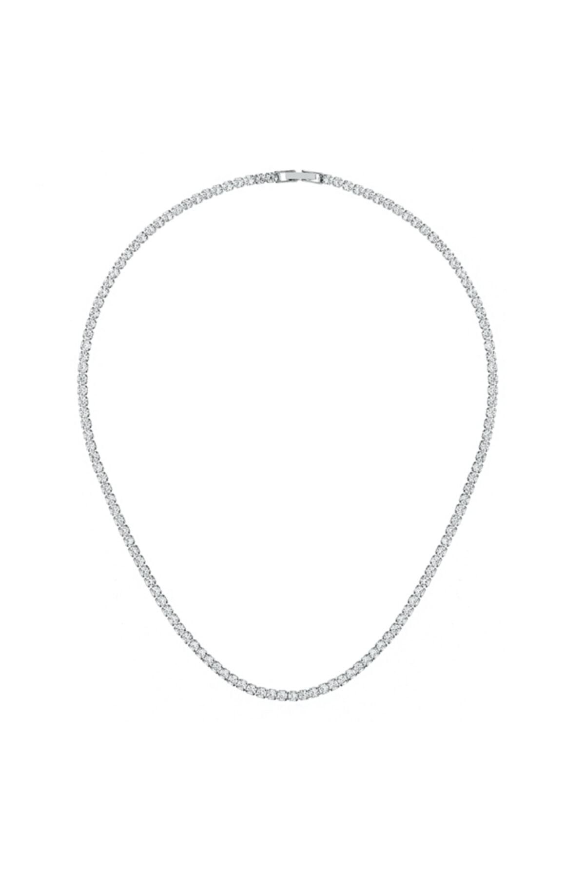 Merano Design 3mm Rhodium Su Yolu Kolye