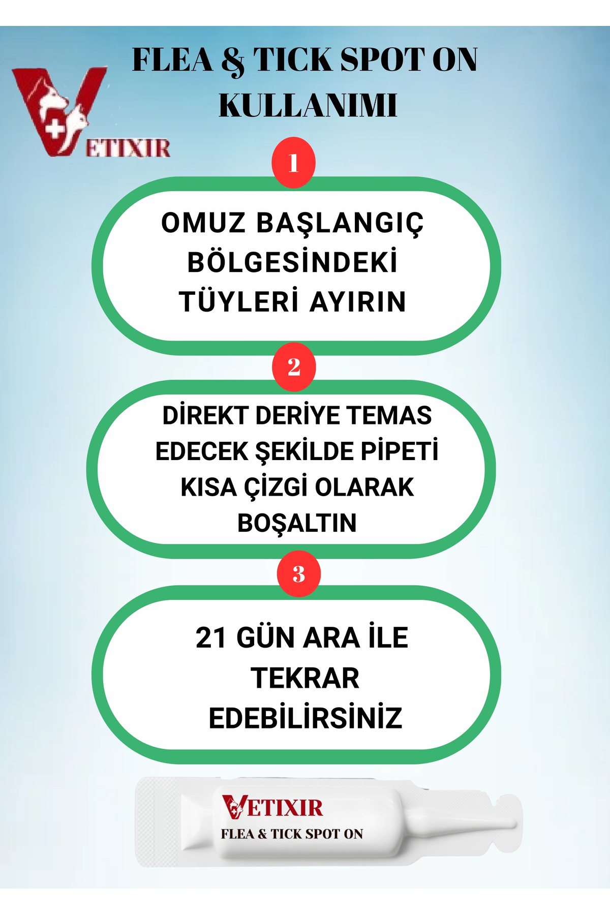 VETIXIR 2'li Set Kedi Ve Köpek Iç Dış Anti Parazit Bitkisel 1 Damla Ve 1 Tablet Paketi - Görsel 3