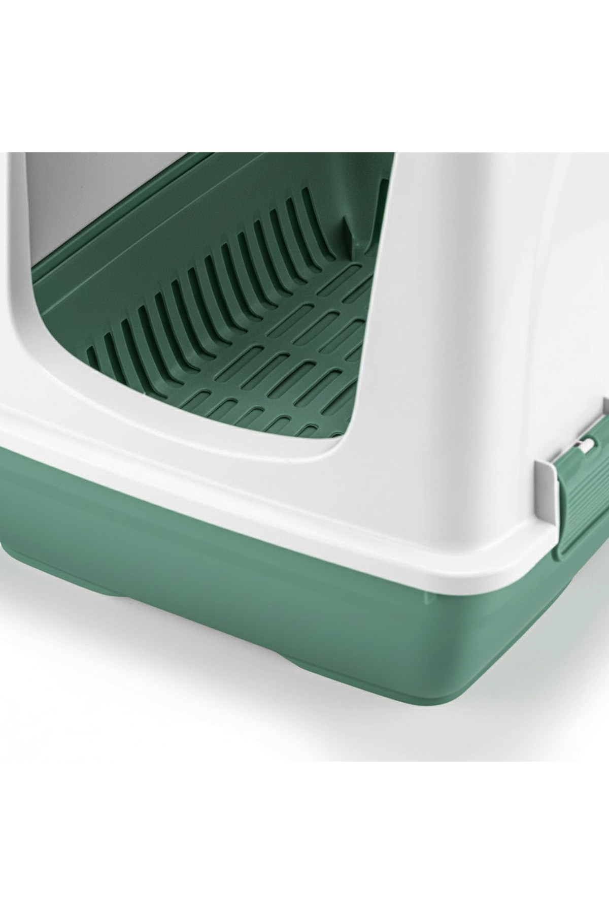 Petozi Elekli Kapalı Kedi Tuvaleti Xl Boy 40x37,5x50 Cm ( Kürek Hediyeli) - Görsel 2