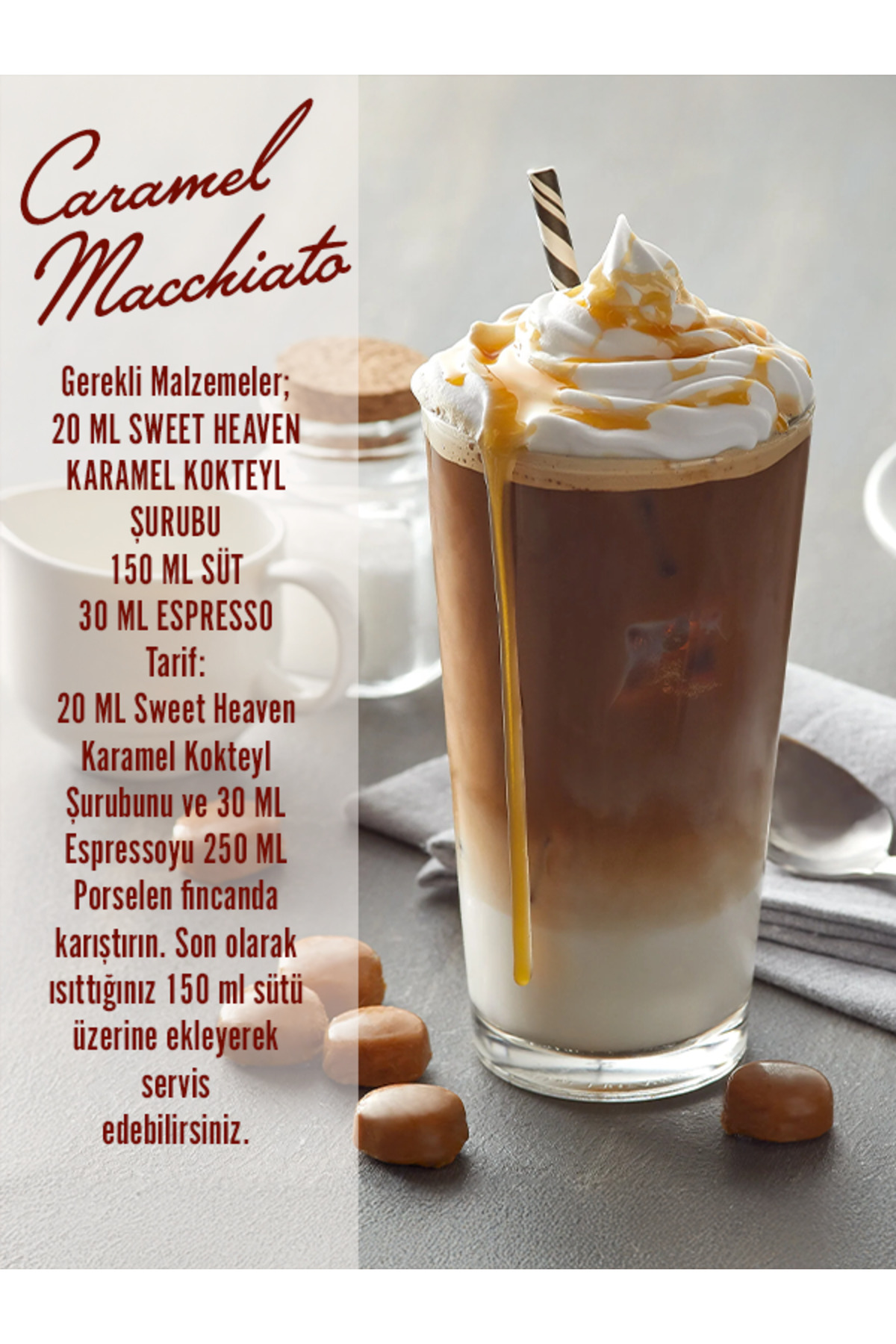 Sweet Heaven 4'lü Karışık Kahve Ve Kokteyl Şurubu 4x110ml (BEYAZ ÇİKOLATA ,KARAMEL,ÇİKOLATA, VANILYA) - Görsel 2