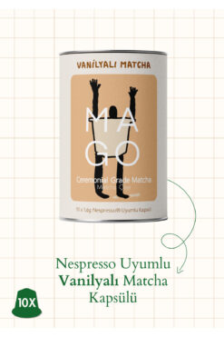 Mago Matcha Vanilyalı Ceremonial Grade Matcha Nespresso® Uyumlu Kapsül