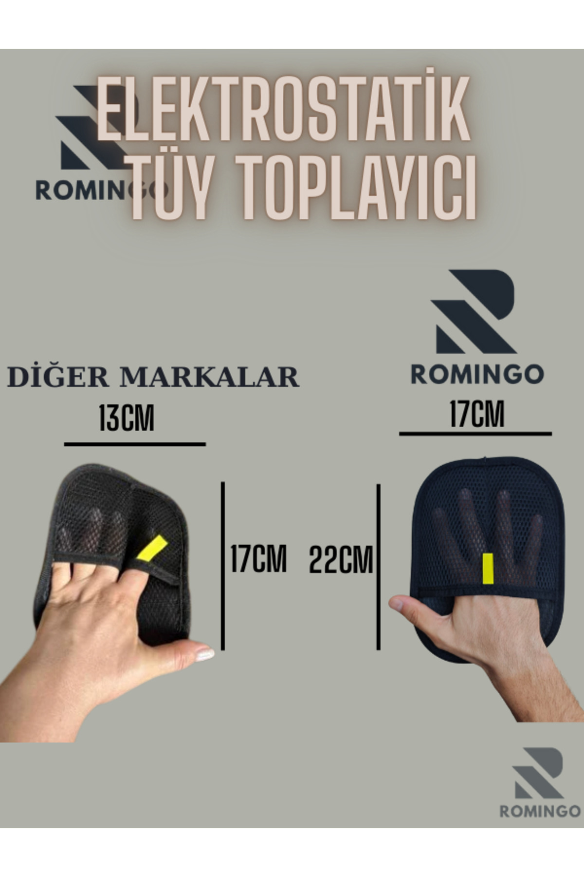 Romingo Tüy Toplayıcı Kedi Tüy Toplama Eldiveni Köpek Tüy Toplama Eldiveni Tüy Toplama Eldiveni Kedi Tüyü - Görsel 2