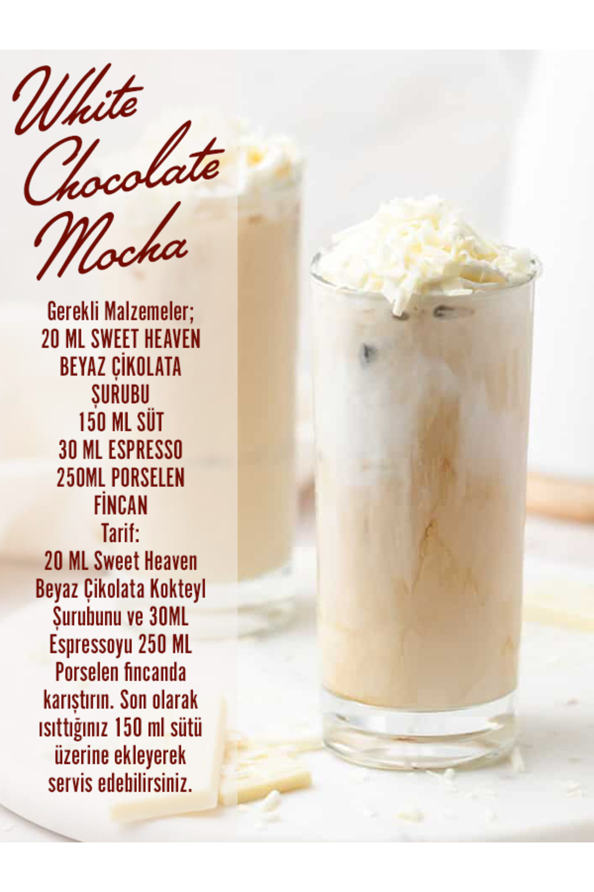 Sweet Heaven 4'lü Karışık Kahve Ve Kokteyl Şurubu 4x110ml (BEYAZ ÇİKOLATA ,KARAMEL,ÇİKOLATA, VANILYA) - Görsel 3