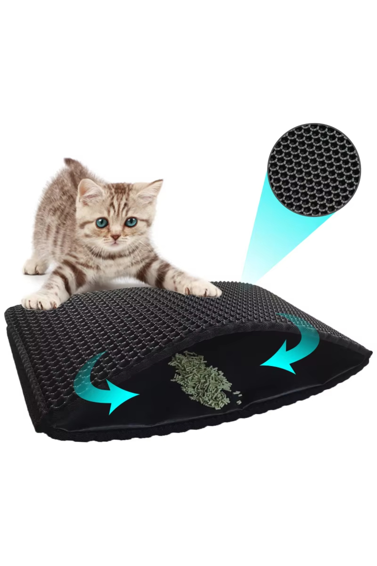 GenelTedarik Kedi Tuvalet Önü Paspası 60*40 Ebatlarında - Görsel 2