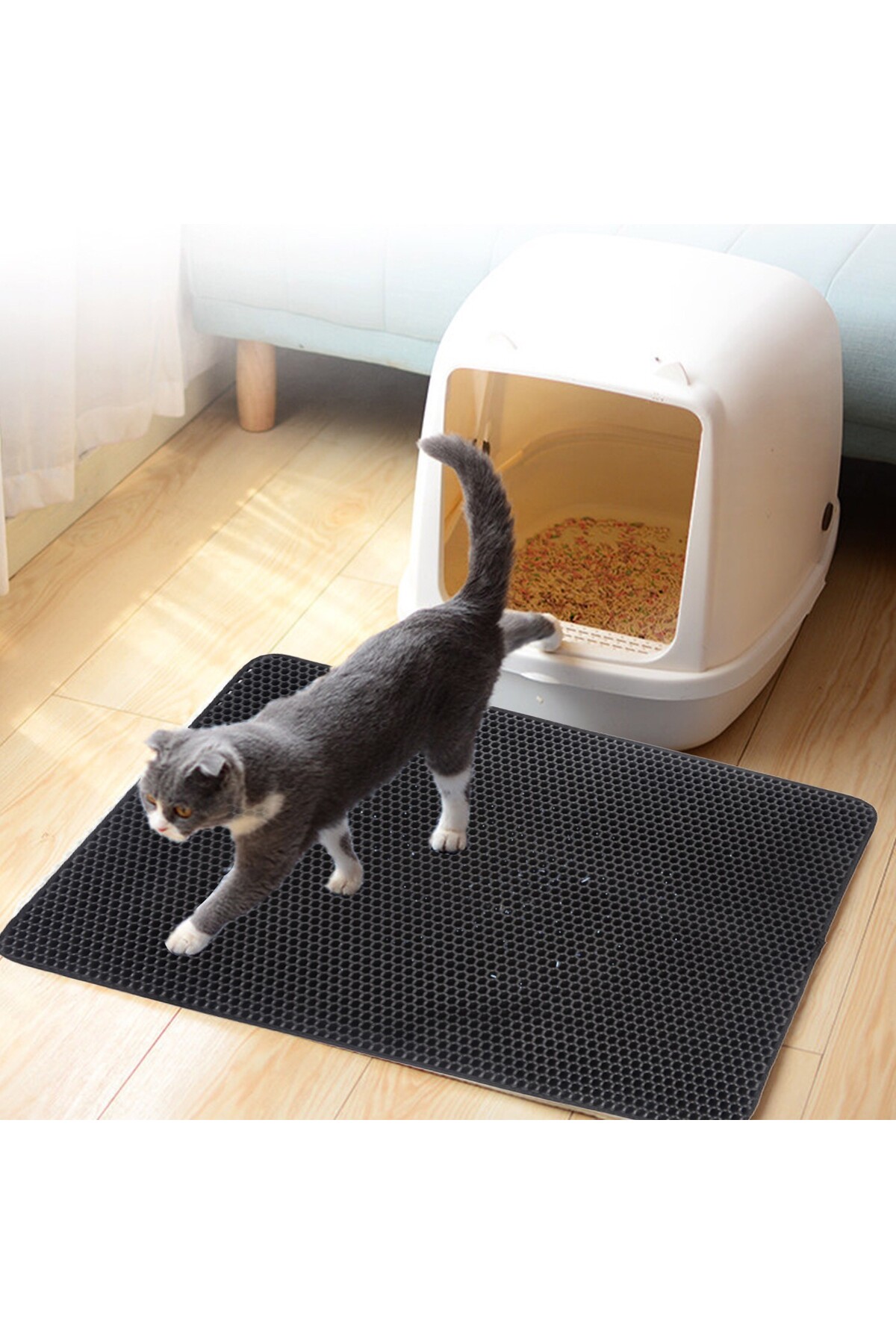 GenelTedarik Kedi Tuvalet Önü Paspası 60*40 Ebatlarında - Görsel 3