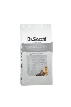 Dr. Sacchi Dr.Sacchi Premium Somonlu ve Ton Balıklı Düşük Tahıllı Kısırlaştırılmış Kedi Maması 10 Kg