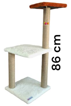 Lena Pet 86cm Uzun Boy İki Katlı Boncuklu Kedi Tırmalama Tahtası