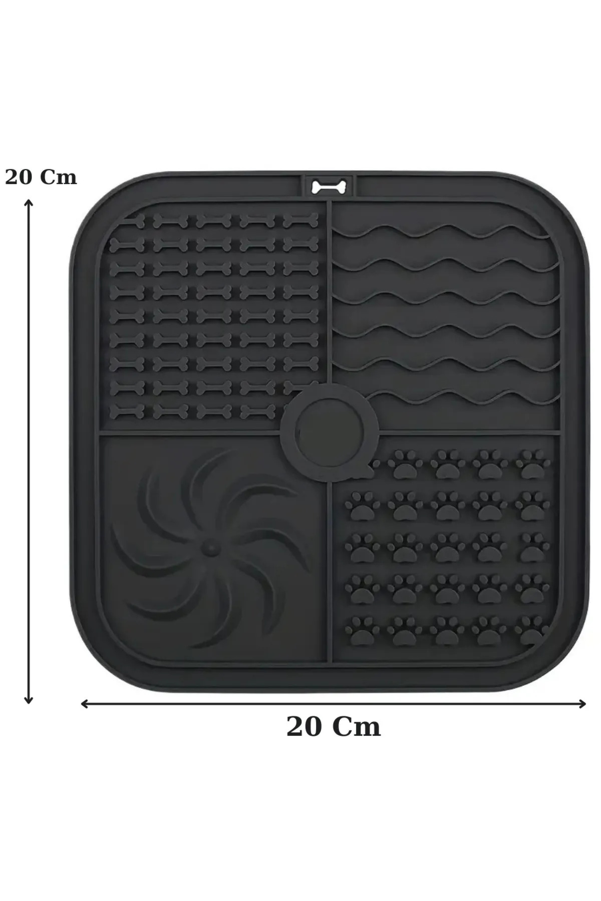 TİNEKE Köpek ve Kedi İçin Yavaş Yeme Katı Gıda ve SIVI Yeme Kabı ve Yalama Matı 1 ADET 20x20 - Görsel 3