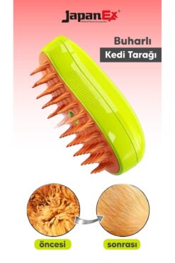 Japanex Buharlı Kedi & Köpek Yıkama Fırçası Tarağı Yumuşak Silikon