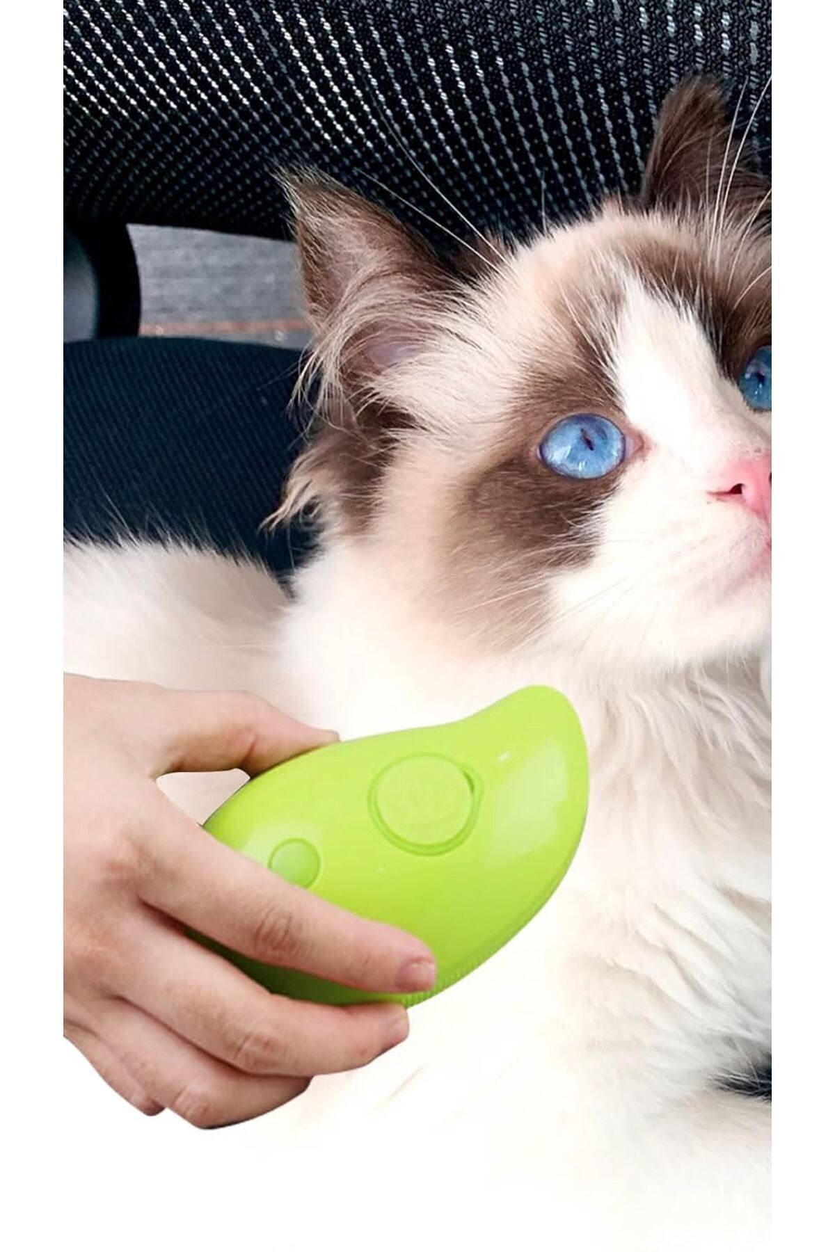 Japanex Buharlı Kedi & Köpek Yıkama Fırçası Tarağı Yumuşak Silikon - Görsel 3