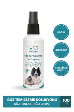 muvicado Kedi Köpek Göz Kulak Ağız Bakım Solüsyonu Yüz Deri Temizleme Hijyen Spreyi 100 ml