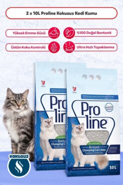 Pro Line Kokusuz Kedi Kumu 10 Lt x 2 Adet