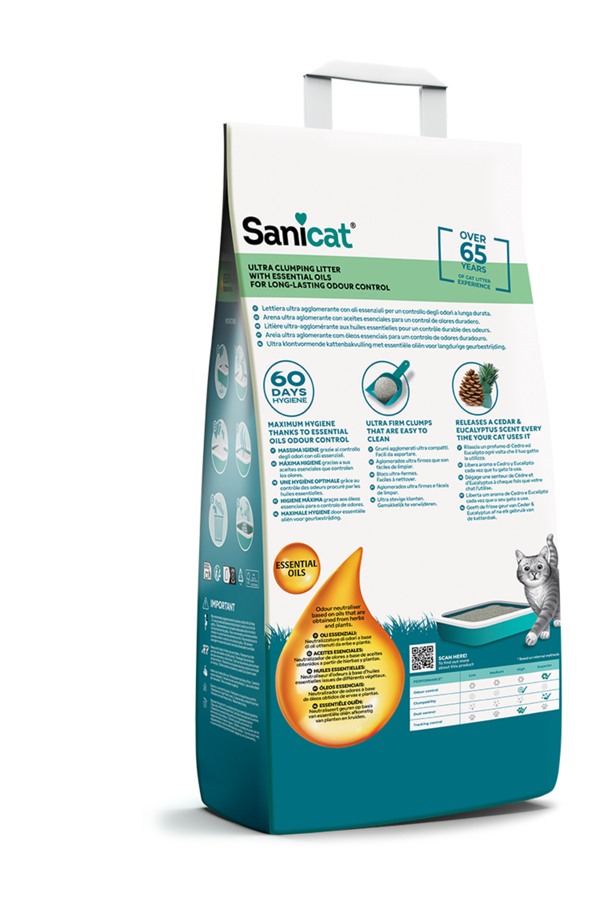 Sanicat Essential Oils Sedir Ağacı ve Okaliptus Kokulu Kedi Kumu 10kg - Görsel 2