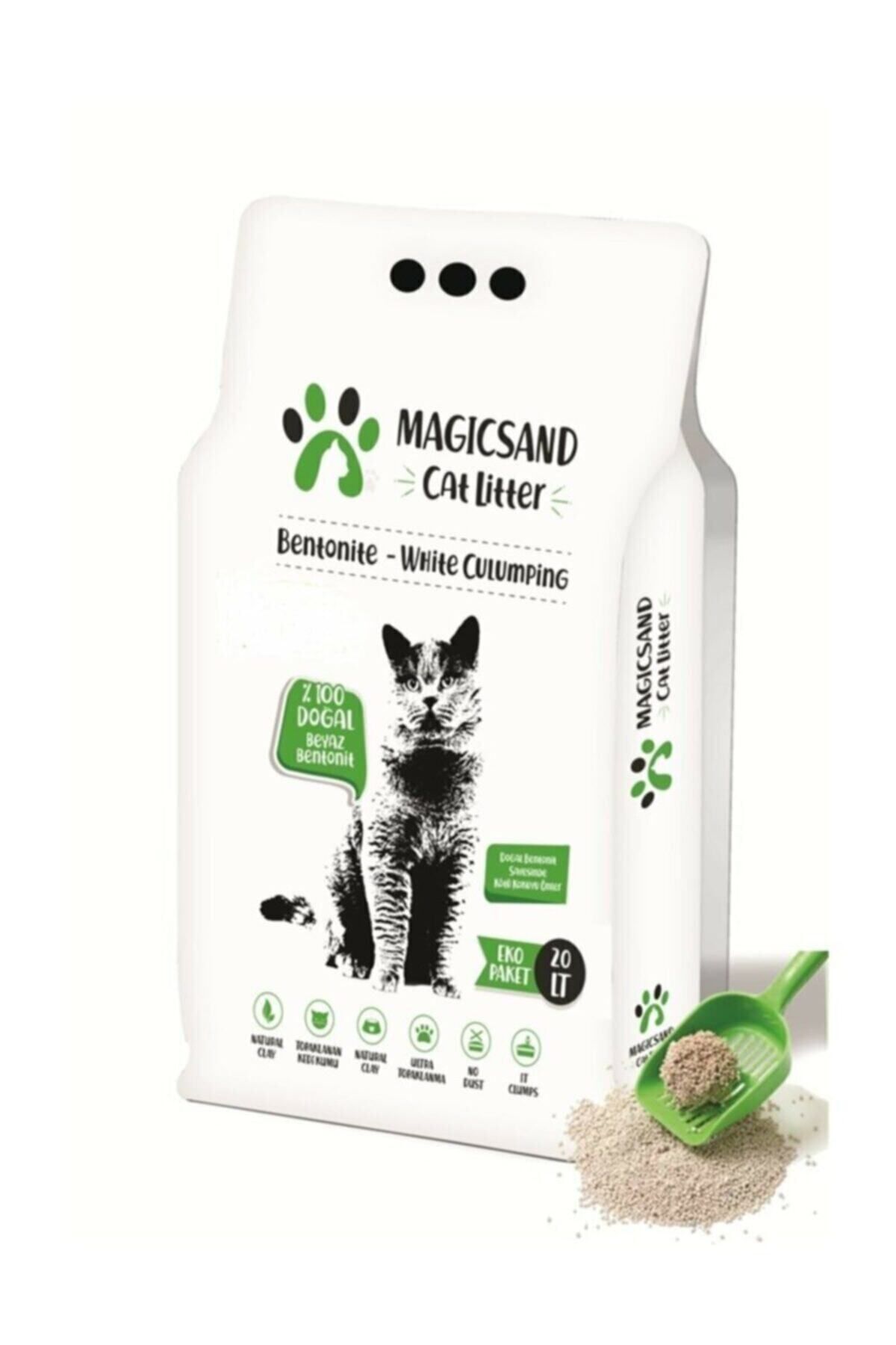 magicsand Cat Litter Kokusuz Kedi Kumu 20 Lt Kalın Taneli - Görsel 3