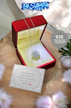 CAN SİLVER Aşk Kolyesi | 925 Ayar Gümüş Mıknatıslı Açılır Kapanır Yonca Kolye-hediye Paketli-14 Şubat Özel