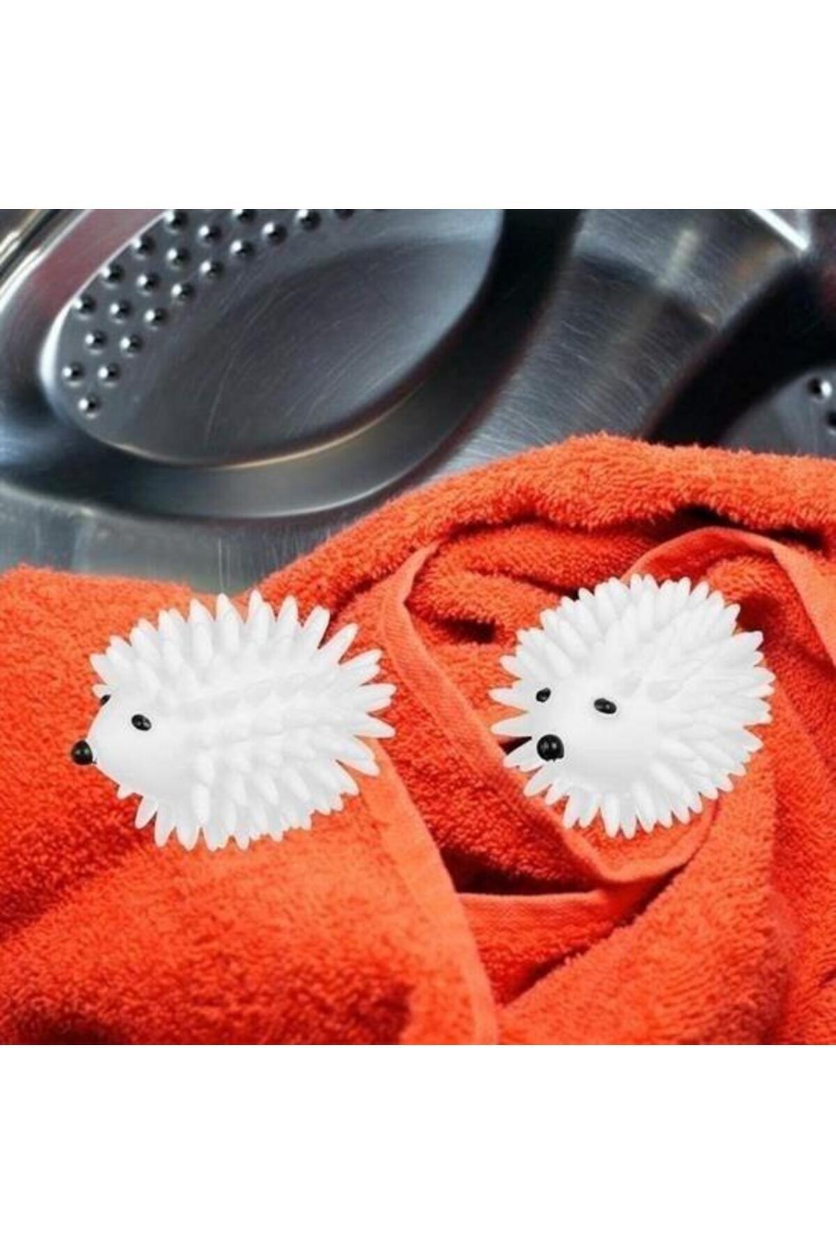 UCR HOME Kirpi Model Çamaşır Makinesinde Tüy Toplayıcı Kırışık Önleyici Çamaşır Kurutma Topu 2 Adet - Görsel 3