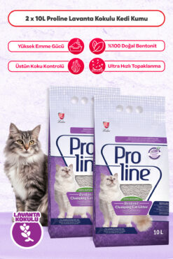 Pro Line Lavanta Kokulu Kedi Kumu 10 Lt x 2 Adet