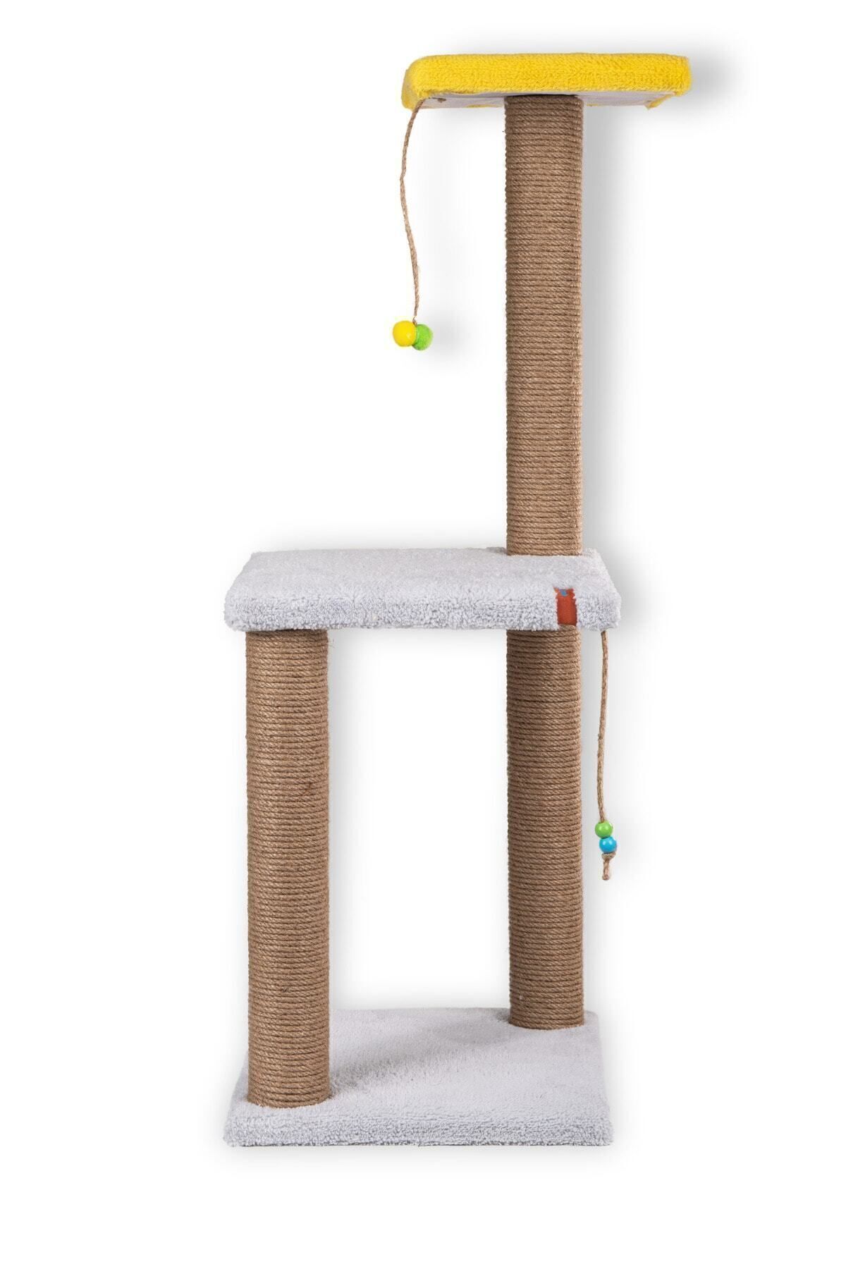 PUGALO 82 Cm Gri Iki Katlı Kedi Tırmalama Tahtası Catnipli Tırmalama Tahtası Minder Yüzey - Görsel 2