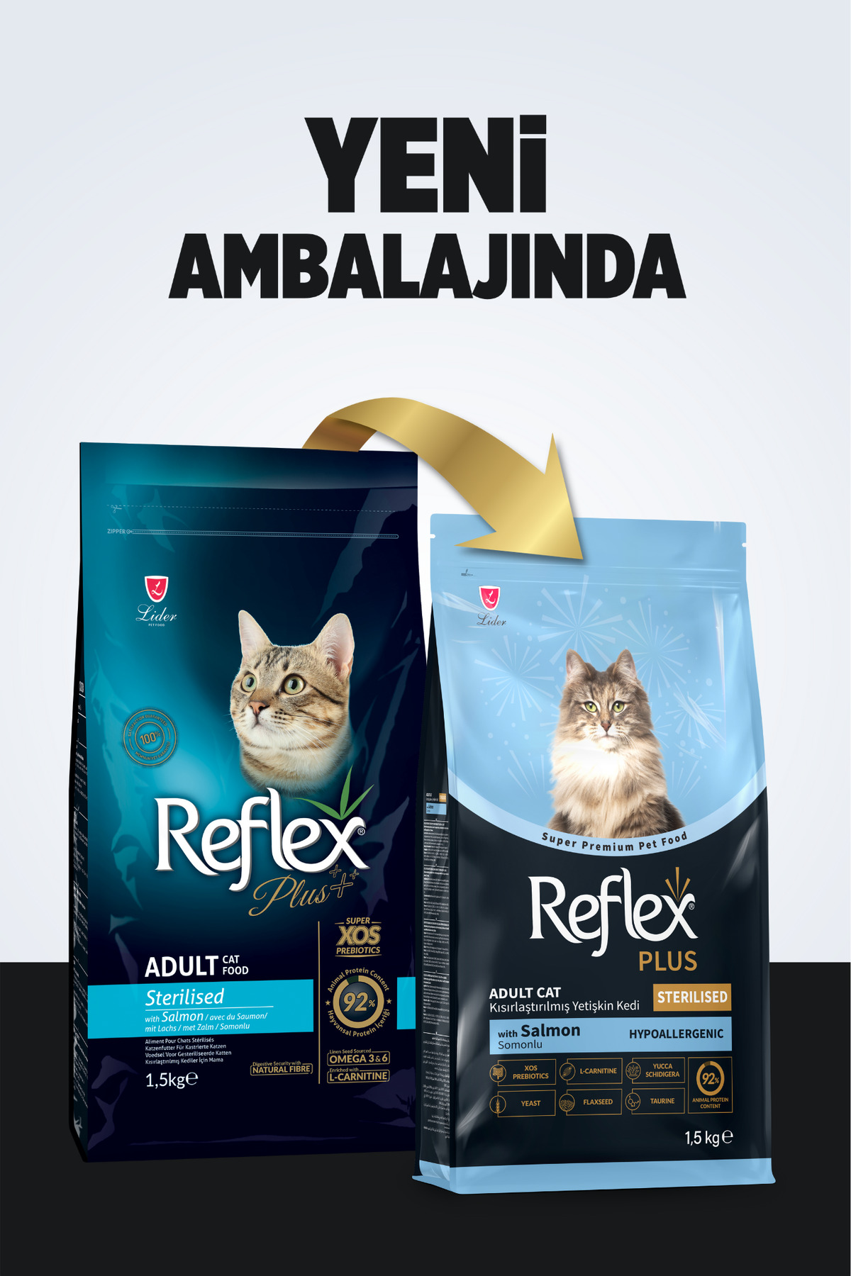 Reflex Plus Hipoalerjenik Kısırlaştırılmış / Sterilised Somonlu Yetişkin Kedi Maması 1,5 kg - Görsel 2