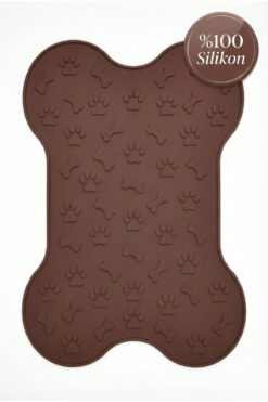 Siliconly %100 Silikon Kokusuz Plastik ve Pvc İçermez Köpek Beslenme Paspası Köpek Mama Matı-Mocha