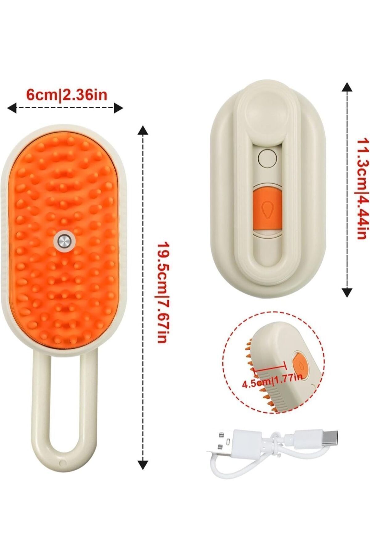 patisko Yeni Nesil Buharlı Tarama Yıkama Fırçası Tüy Toplama Masaj Aleti - Görsel 2