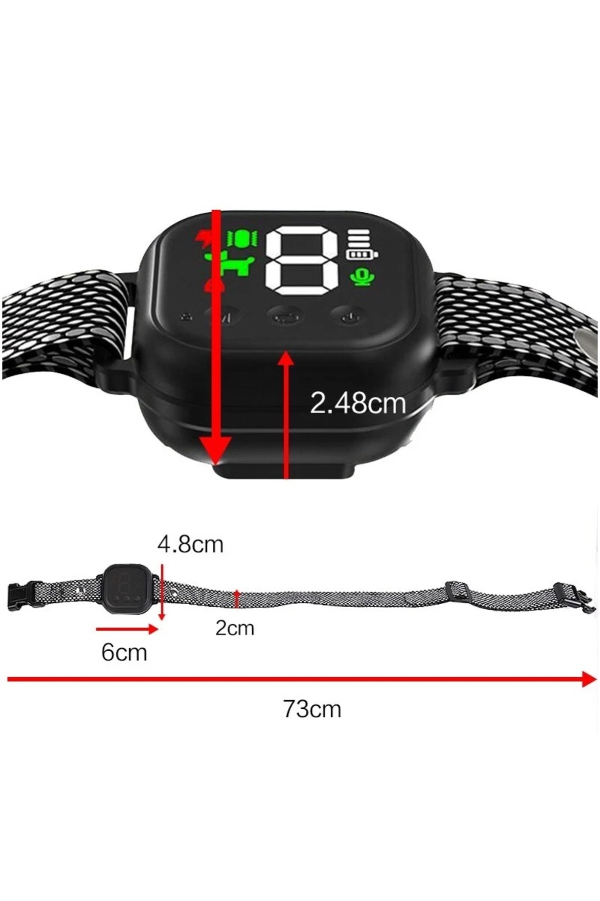 Petainer Pb80 Köpek Havlama Tasması havlama önleyen köpek eğitim tasması seviye ayarlı şarjlı şoksuz kullanım - Görsel 3