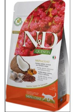 N&D Kinoa Skın ve Coat Ringa Balığı Yetişkin Kedi Maması 5 kg