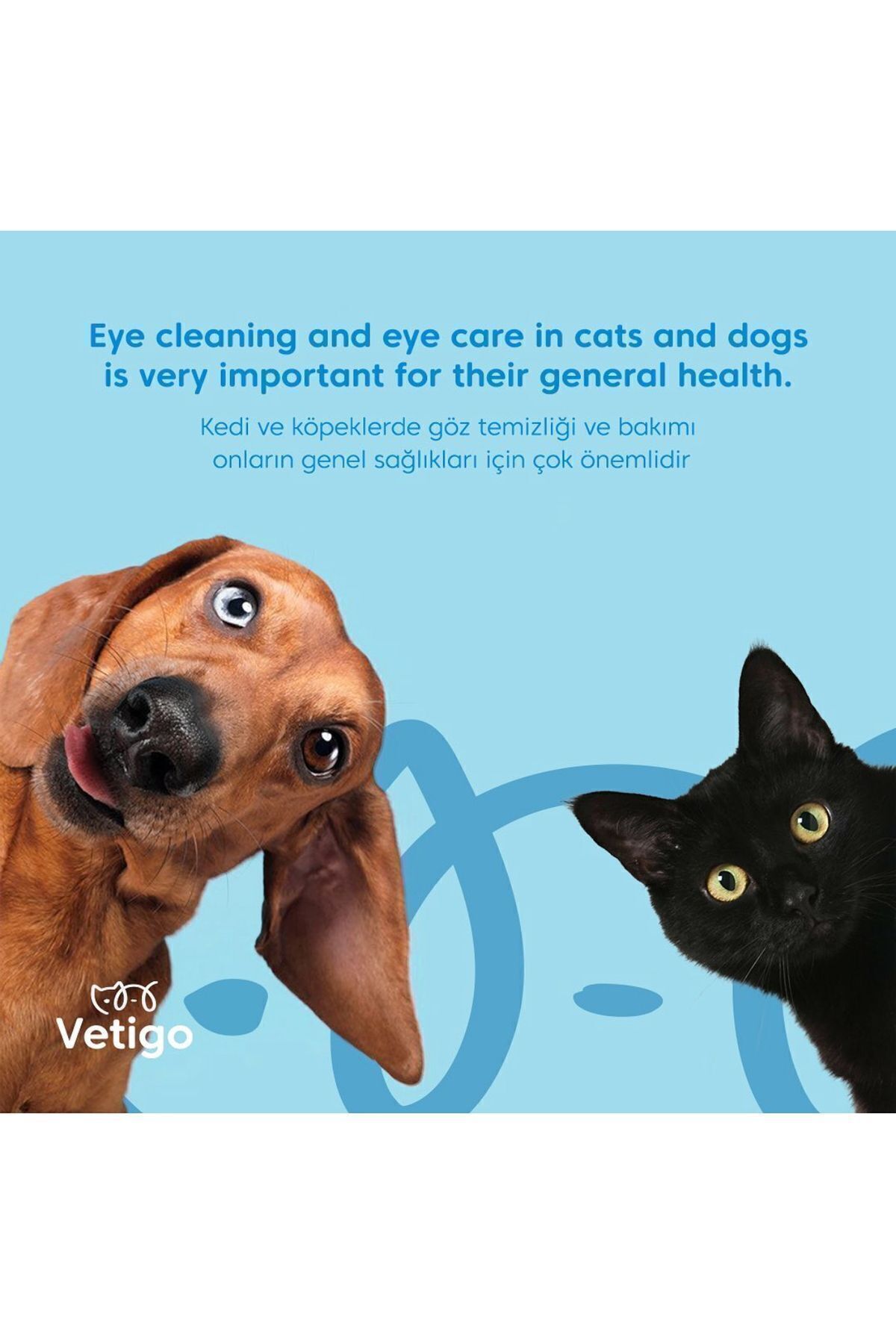 Vetigo Irigo Eye Wash – Kedi & Köpek Göz Bakım Solüsyonu – Tahriş & Akıntı Temizleyici – 50 ml