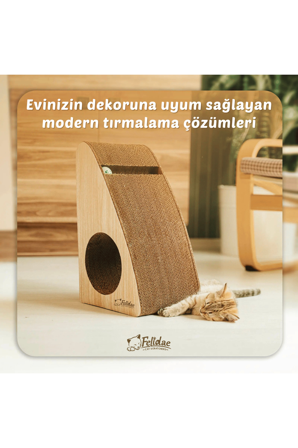 Felidae Kedi Tırmalama Kanepesi – Dikey Tırmalama / (27X43X24CM) Medium - CS7 LW