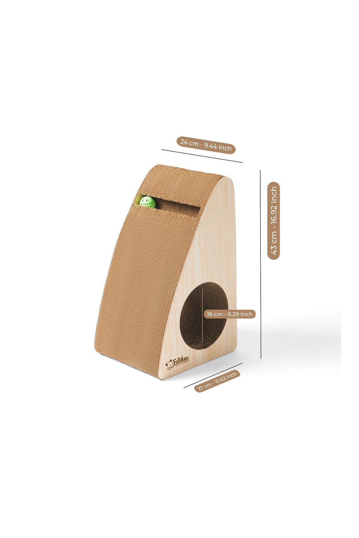 Felidae Kedi Tırmalama Kanepesi – Dikey Tırmalama / (27X43X24CM) Medium - CS7 LW - Görsel 2
