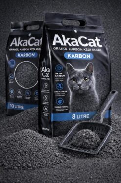 akapet AKACAT Aktif Karbonlu Süper Tozsuz Topaklanan Premium 8 Lt