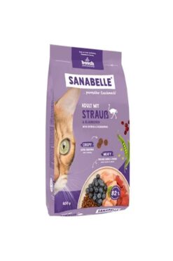 Sanabelle Life Adult Devekuşlu & Yaban Mersinli Kuru Kedi Maması 400 Gr