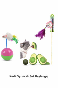 chittoshop Kedi Oyuncak Set Başlangıç – 3’lü Eğlence Seti